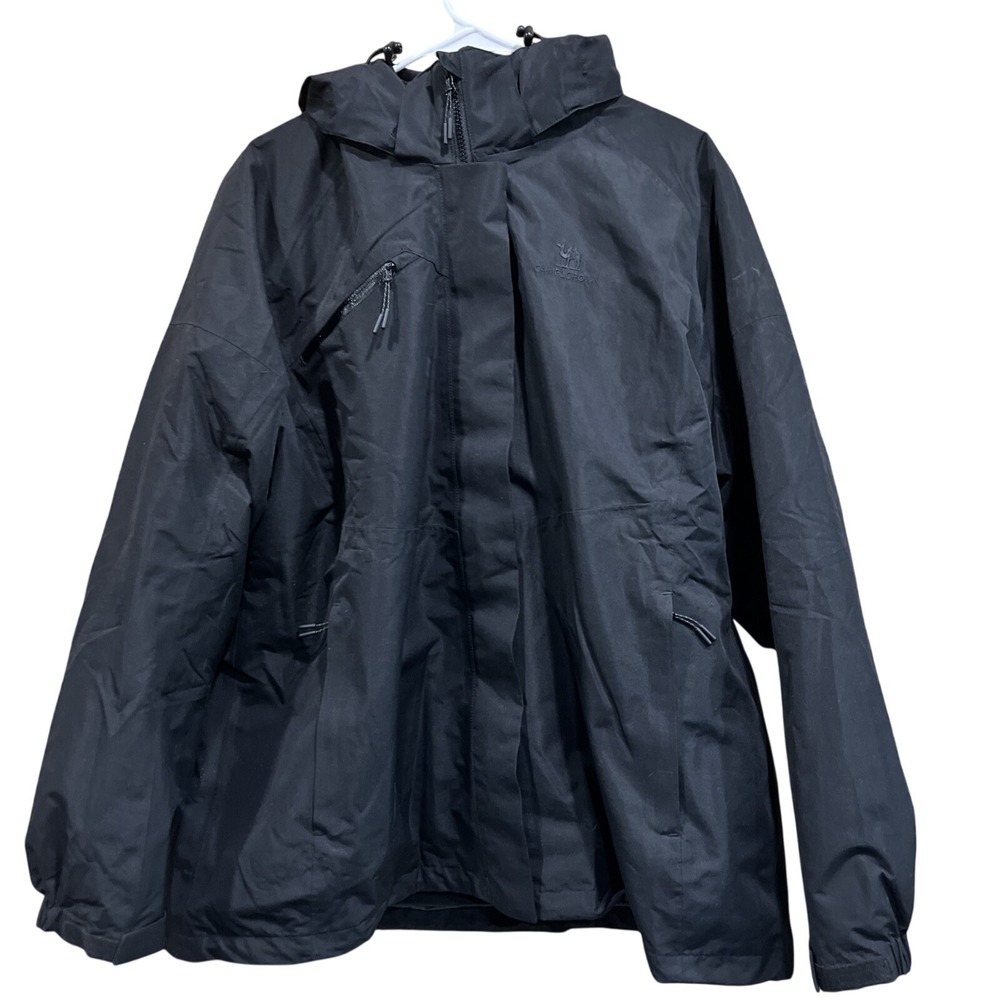 Camel Crown‎ Jacket Women XXL Black 3-in-1 Outdoor Waterproof Hooded All Season